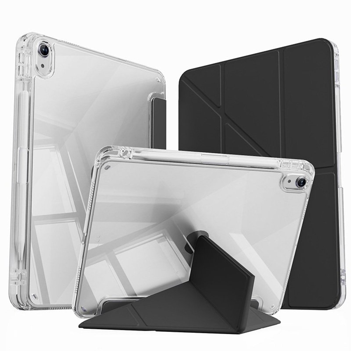 Mobiq - Origami Hoes geschikt voor iPad Pro 13 inch (2024) M4 - zwart