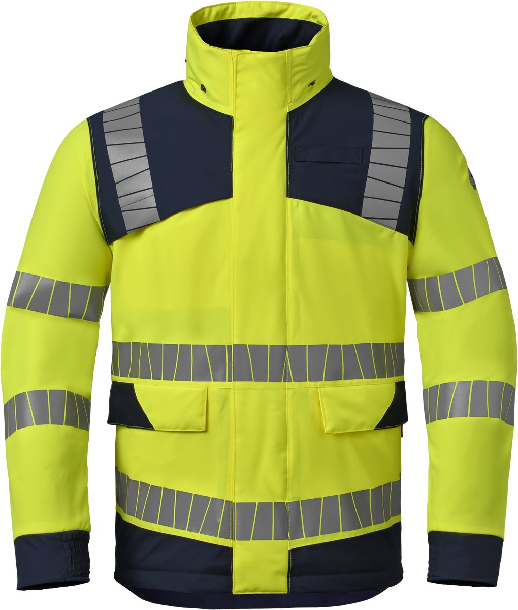 HAVEP Parka High Vis 50423 - Fluo Geel/Indigo Blauw - S