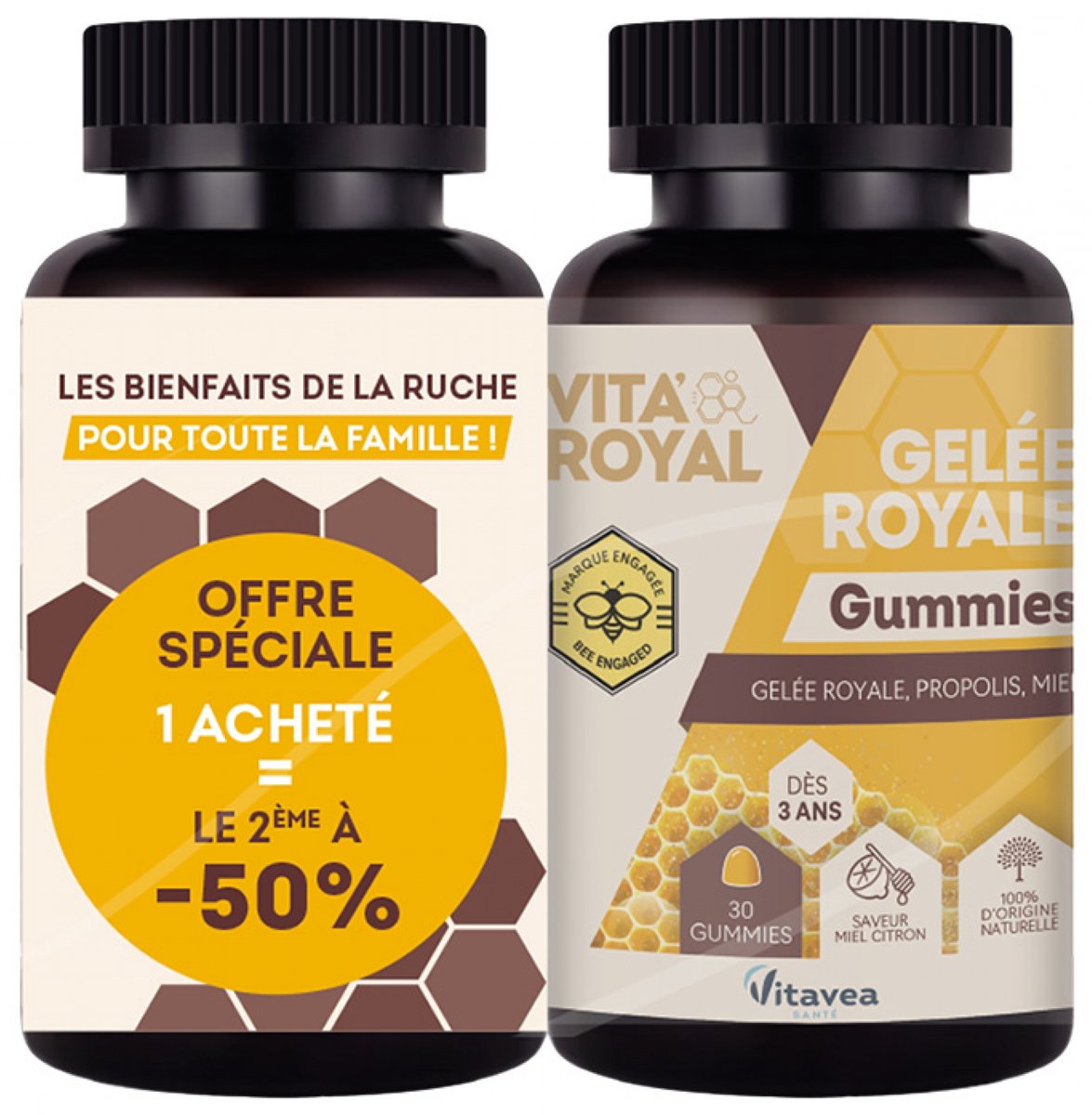 Vitavea Vita'Royal Koninginnengelei Set van 2 x 30 Gummies Speciale Aanbieding