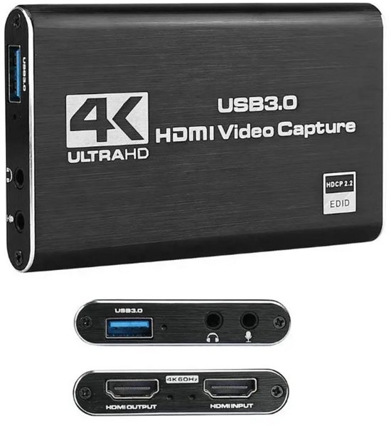 4K 30HZ Game Live Streaming Record Box USB3.0 HDMI Video Capture 4K HDMI Video Capture Card for Xbox PS4 Wii Nintendo Switch