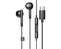 Golden Sound bedrade oordopjes - Oordopjes met draad en microfoon - USB-C aansluiting - Zwart