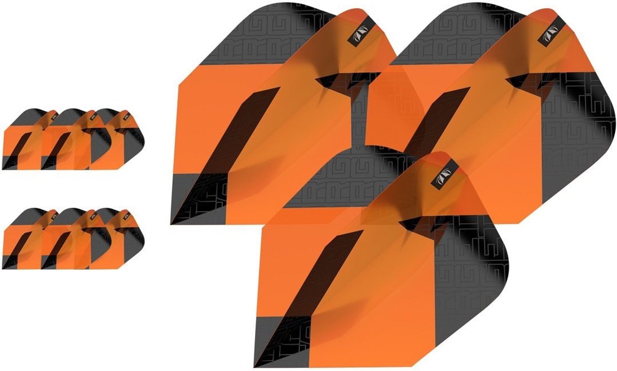 Target Tag 3 Set Black Orange NO6 - Dart Flights