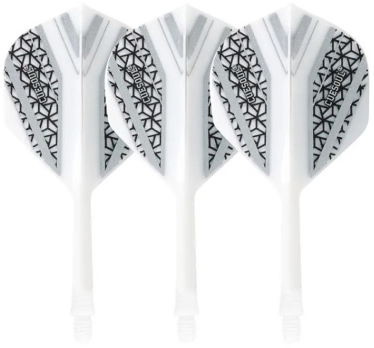 Cuesoul - Tero Flight System AK5 Rost Black Pattern - White Standard - Dart Flights