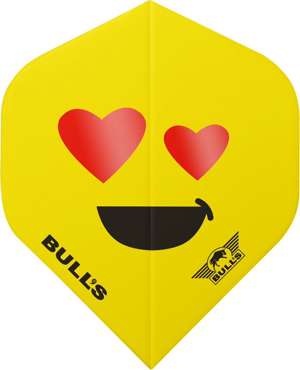 Bulls Smiley Dartflights - Heart Eyes