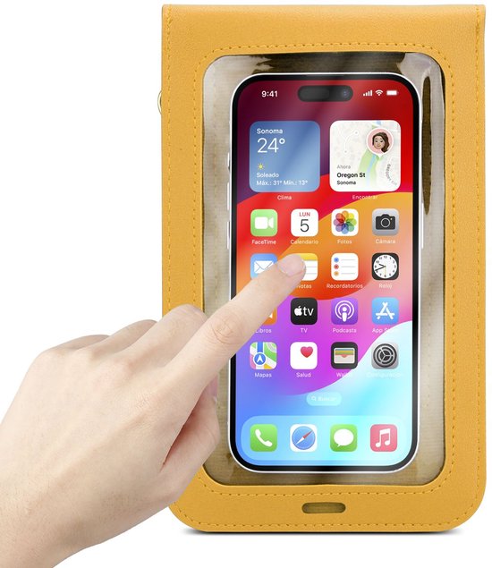 Mobielhoesje geschikt voor HTC U23 PRO in GEEL Etui Case Cover Handtas voor dames