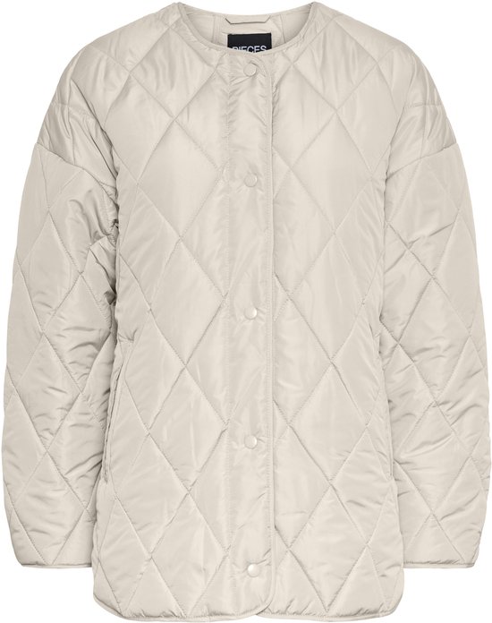 Pieces Jas Pcstella Quilted Jacket Noos Bc 17146371 Silver Gray Dames Maat - M