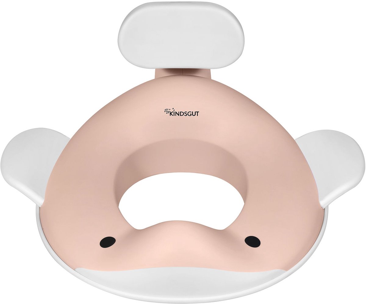 Kindsgut - WC verkleiner - Perzikkleur - Walvisdesign - Antislip functie - Jongens & Meisjes - Comfortabel ontwerp WC bril verkleiner