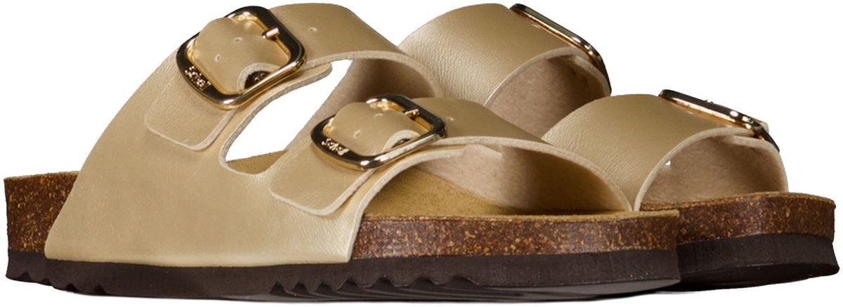 Scholl Sandalen Josephine 2 Riemen Metaal Synthetisch Vrouwen Licht Bruin