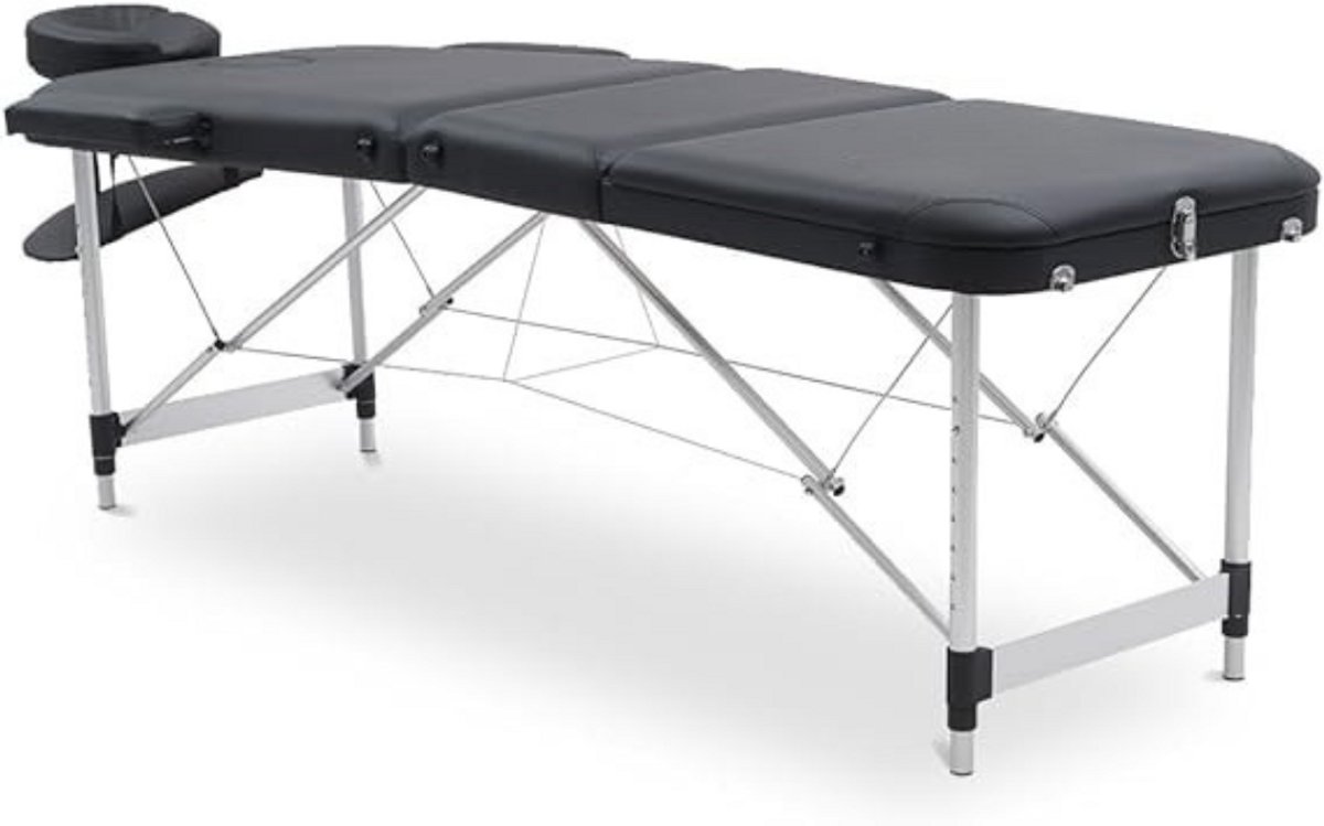 Zylo® Massagetafel Hoeslaken - Massagetafel - Massagetafel Inklapbaar - 180 x 60 x 78 cm - Zwart