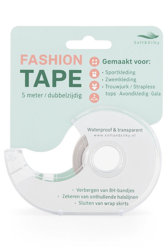 Soft & Silky Fashion tape - 5 meter - Dubbelzijdig - Dress tape - Kledingtape - Boob tape - Nipple covers