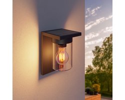 Ledvion LED Solar Wandlamp 2.2W 3000K IP44 Zwart