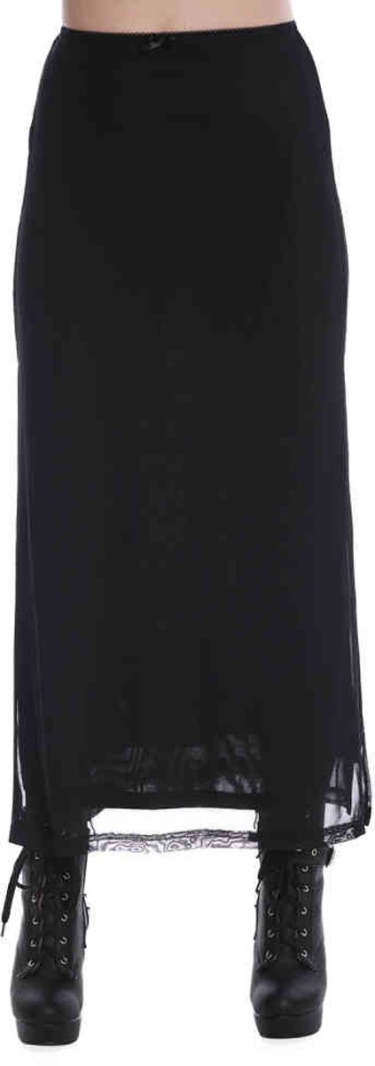 Banned - Phenex Slit Mesh Rok - XL - Zwart