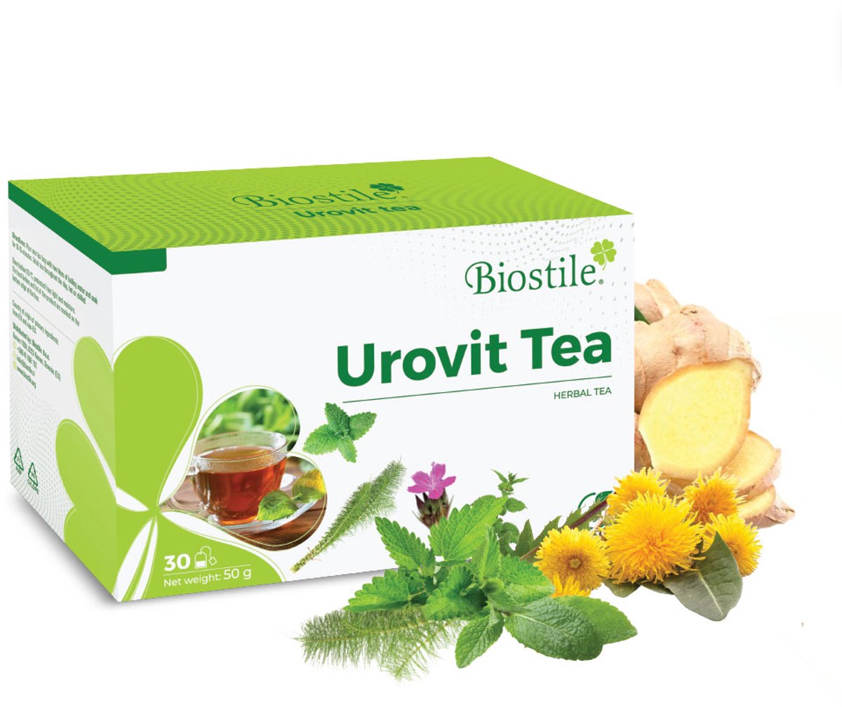 Biostile – Urovit Thee – Thee met een hoogwaardige Kruidenmix - Ondersteuning van de Nier- Blaasfunctie - 30 Theezakjes