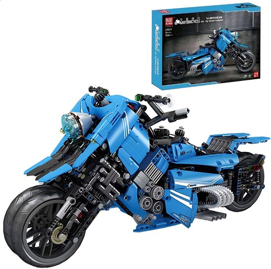 Mould King - Flying Motorcycle concept bouwpakket | City speed champions adventure | Classic creator motorfiets | Technische motor speelgoed voor kinderen en volwassenen compatibel met lego mould king sluban mega | 1536 bloks