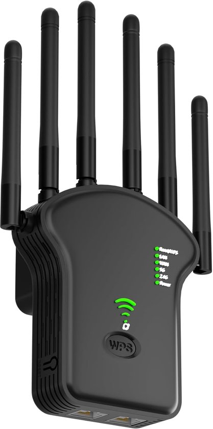 WiFi Extender Signaalversterker - Zwart - 1 verpakking - - WiFi - €28,99