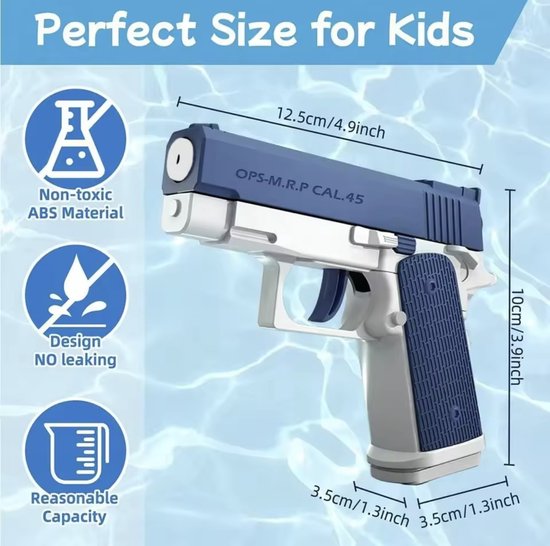 KESSER® Elektrisch Waterpistool Met Batterij Spuitpistool 1000 Ml 600 Ml Extra Tank Groot Waterspuitpistool Voor Kinderen En Volwassenen, Watergun Zeer Krachtig 8m Bereik, Buitenspeelgoed   Wit  Groen 4255598311953