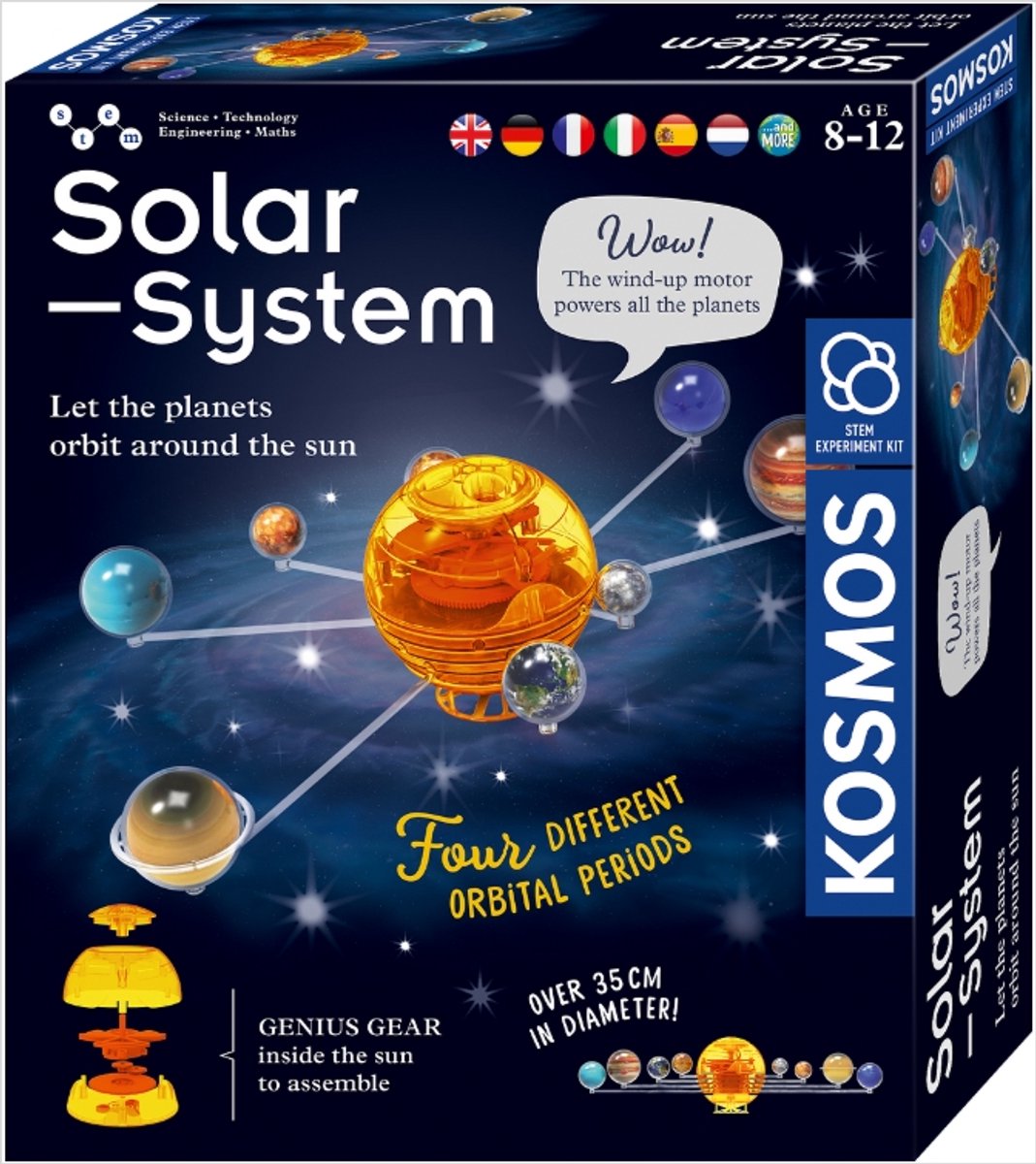 Kosmos Solar System – Experimenteerset – Bouw een draaibaar zonnestelsel – Inclusief verf, planeten en lichtmodule – Zonnestelsel bouwen