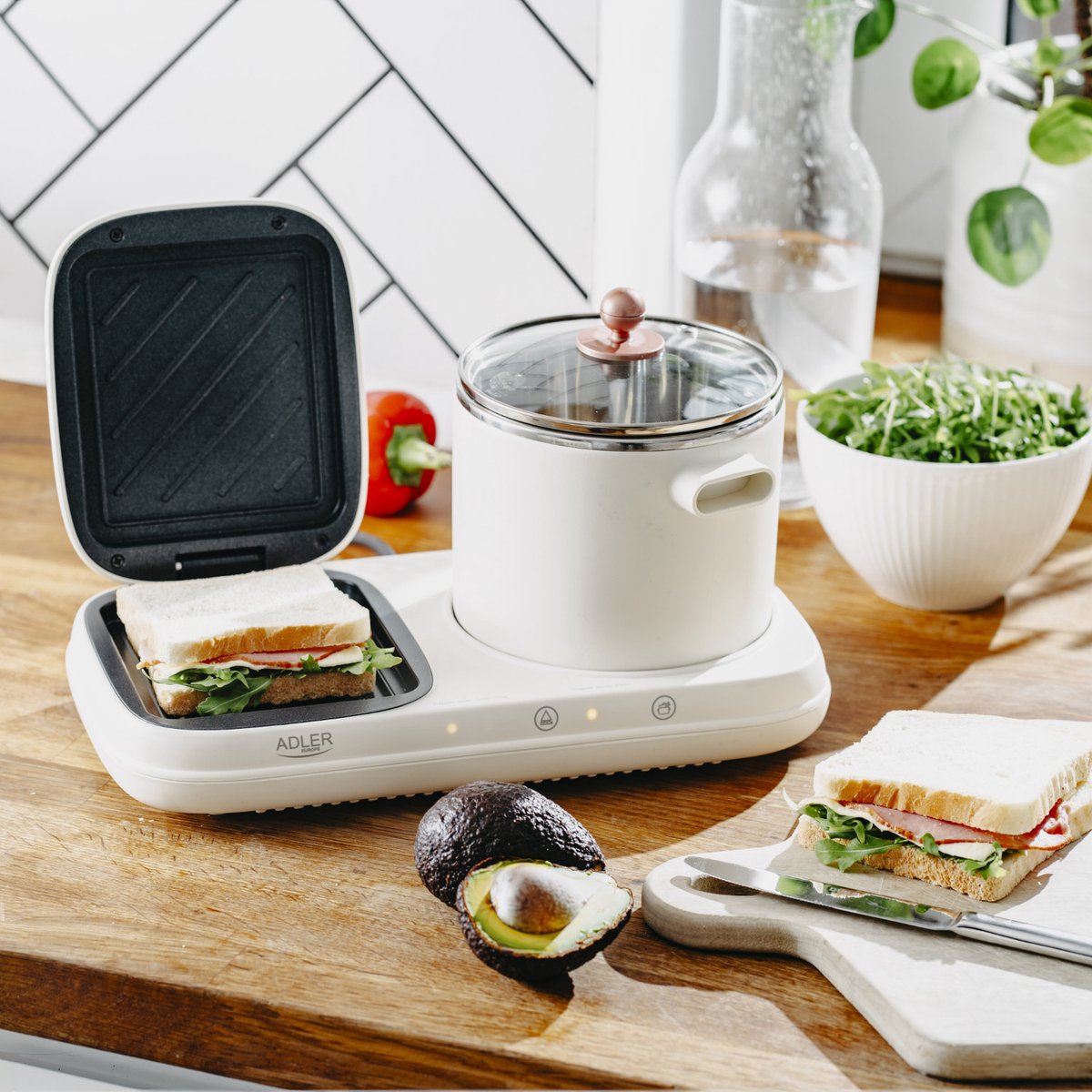 Adler AD 6421 - Multicooker - Ontbijtstation 2 in 1 - grill - afbeelding 2