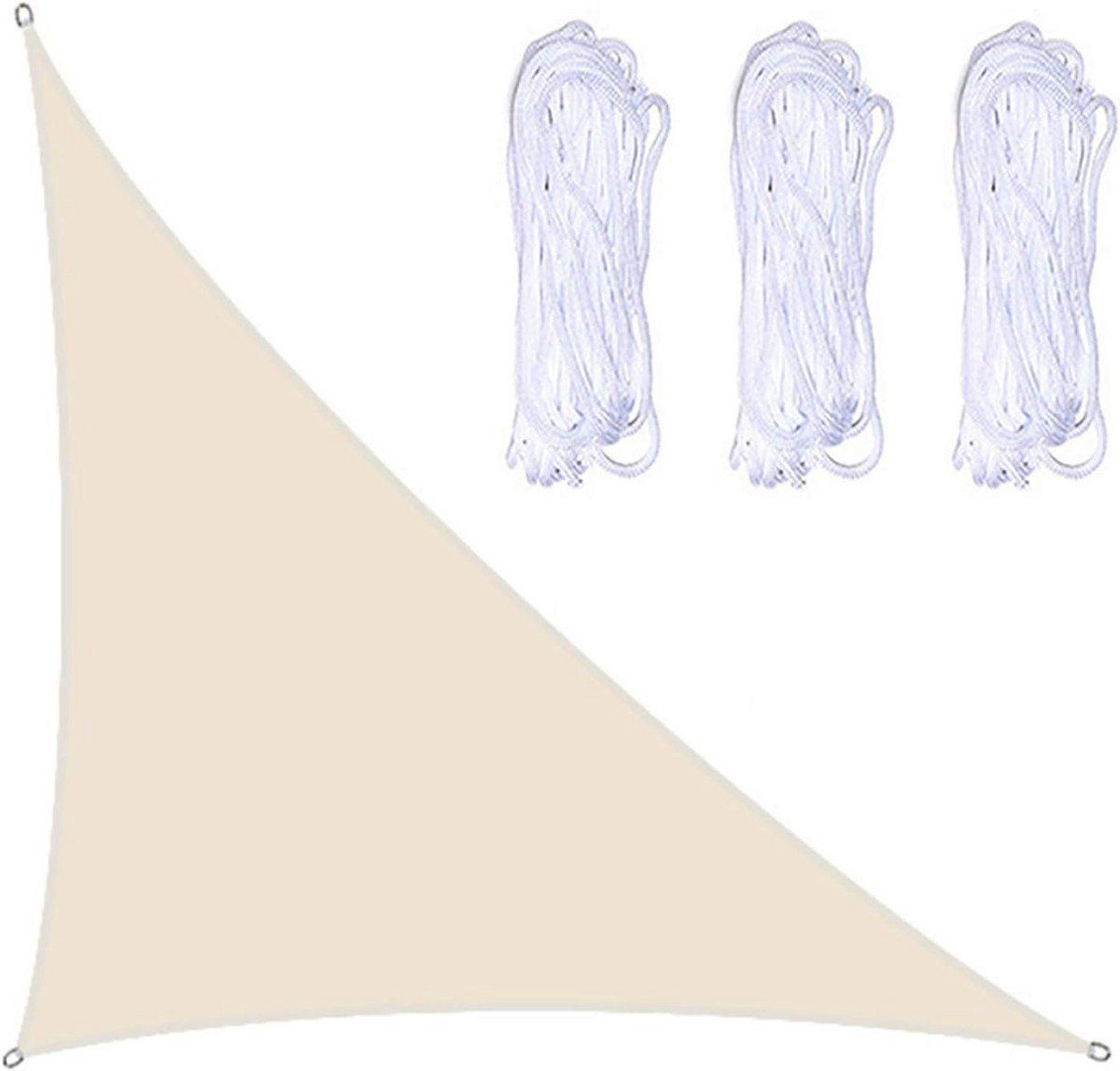 Driehoekig schaduwdoek - 5x5x7.1m haaks waterdicht schaduwdoek - UV-bescherming zwembadluifel - met gratis touwen - zonwerende luifel - geschikt voor buiten, tuin, terras, tuinfeest