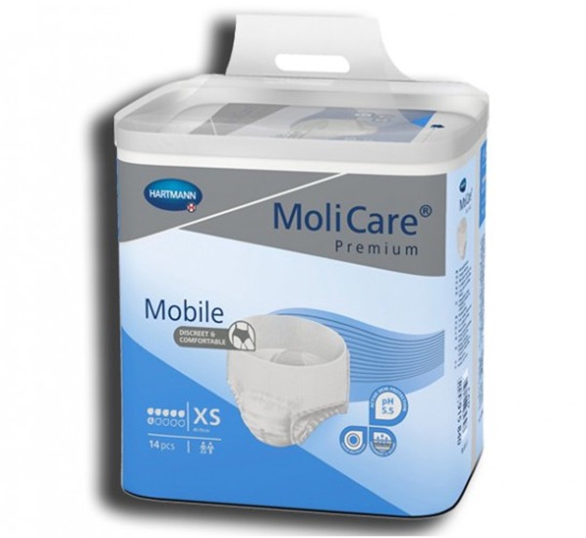 Hartmann MoliCare Mobile 6 druppels XS - Karton van 56 incontinentieslips