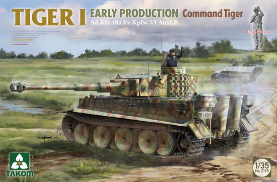 Takom Modelbouwpakket Militaire voertuigen - 2195 Sd.Kfz.267/268 Tiger I - Vroege Productie - Commando Tiger - Tank Plastic - 1:35 - Modelbouw