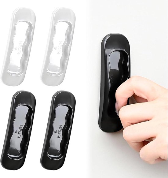 4 stuks beugelgrepen, meubelgrepen, kunststof, voor kasten, laden en deuren (gatafstand 96 mm, wit