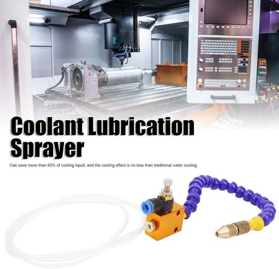 2 stuks Mist Koelvloeistof Smering Spray Systeem, Koelvloeistof Smering Sproeier voor 8mm Luchtleiding CNC Draaibank Frezen Boor EEN