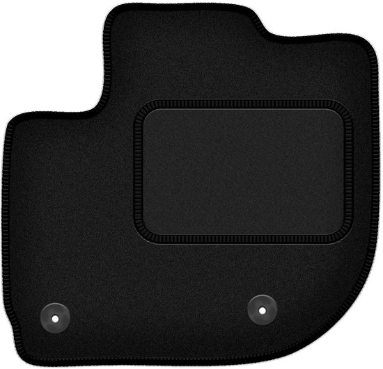 Tapis conducteur noir avec zone renforcée et deux œillets de fixation.