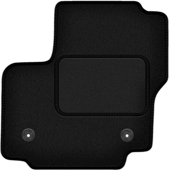 Wielganizator Zwarte bestuurdersmat op maat geschikt voor Ford Fiesta MK7 ( 2011-2017) - Velours automatten, antislip, duurzame kwaliteit, eenvoudig te reinigen