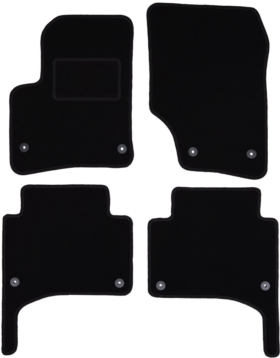 Zwarte veloursmatten voor: Volkswagen Touareg I SUV (2002-2010)