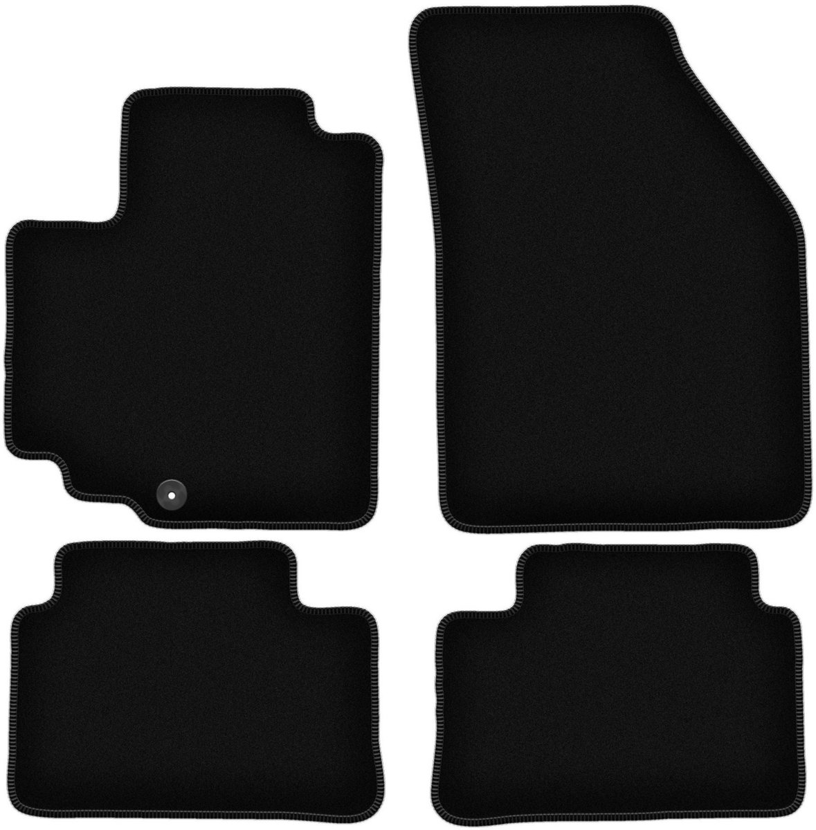 BASIC zwarte veloursmatten voor: Nissan Pixo hatchback (2008-2013)