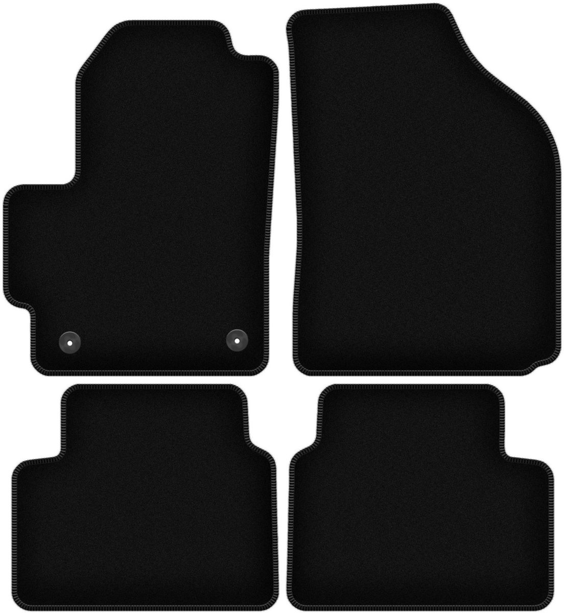 BASIC zwarte velours matten voor: Chevrolet Matiz hatchback (2004-2009)