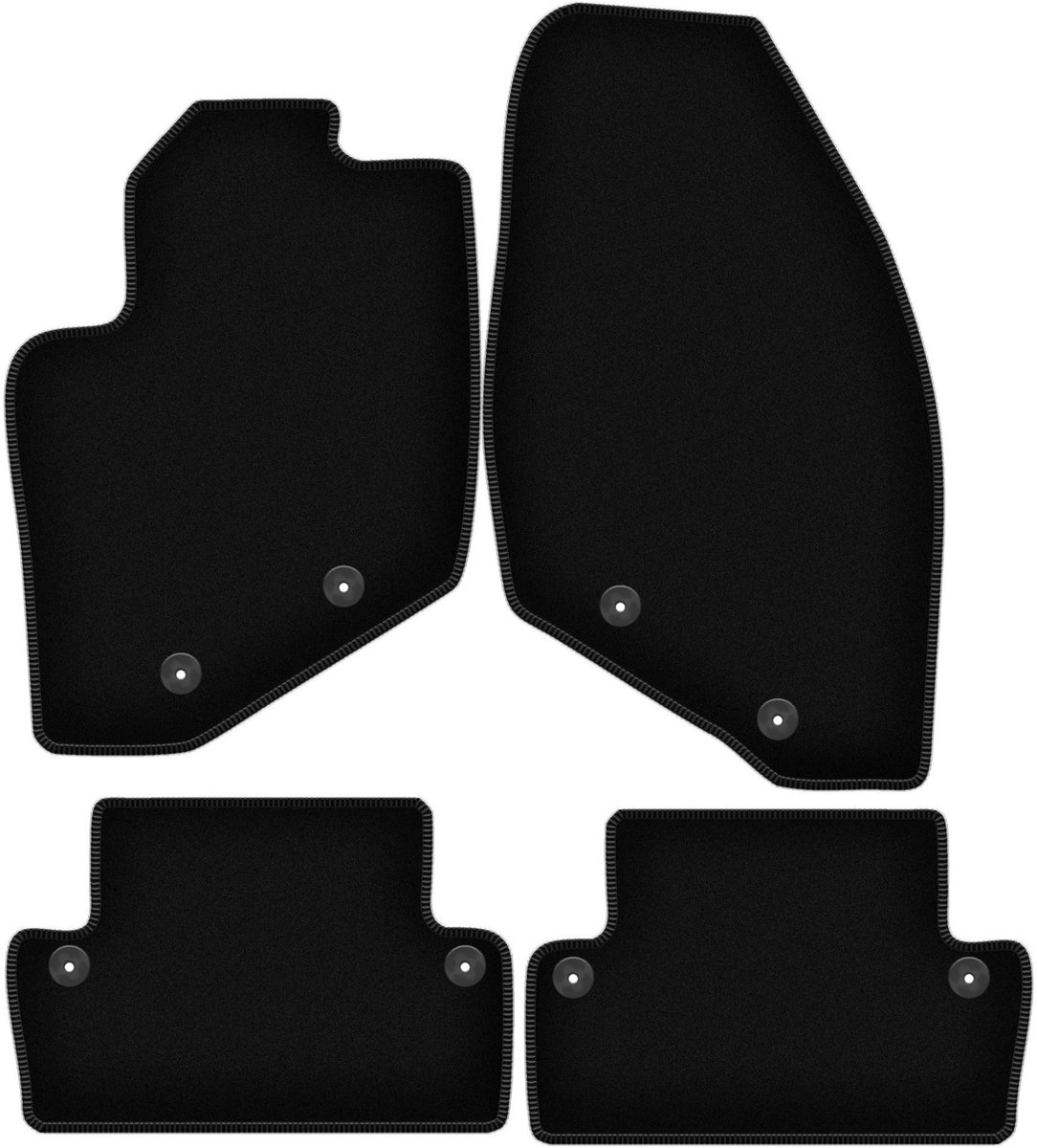 BASIC zwarte veloursmatten voor: Volvo S60 I liftback (2000-2009)