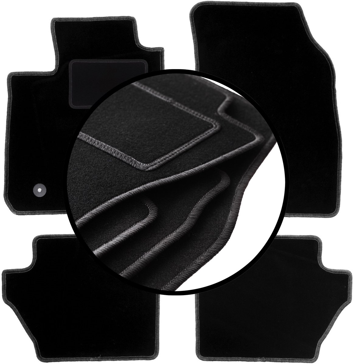 Complete set veloursmatten voor: Ford Ka+ hatchback (2014-)