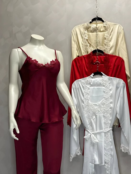Zijde Dames Pyjama Set - Gold