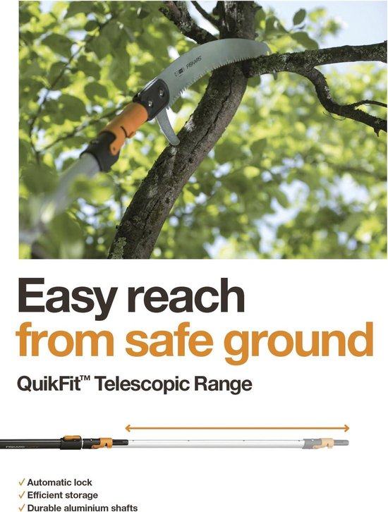 Telescoopsteel voor 'QuikFit'-gereedschapskoppen lengte: 14-24 m aluminium zwart/oranje — afbeelding 3