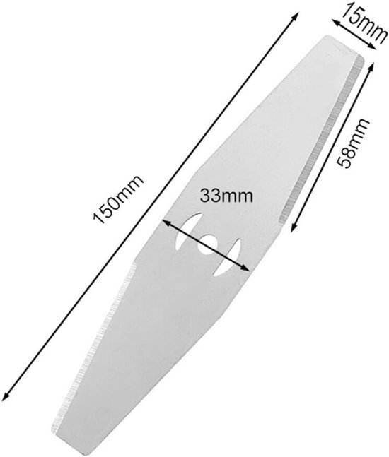 4 stuks grastrimmermessen - vervanging messen voor grasmaaiers - metalen zaagblad vervanging voor grasmaaier - Diafragma 5 mm - trimmermessen - accessoires voor lithium-ion grasmaaiers en elektrische grastrimmers van Merkloos	 — afbeelding 2
