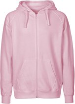 Fairtrade Men's Zip Hoodie met capuchon Light Pink - M