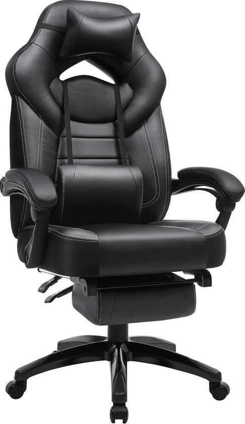 Gamingstoel Zoda - Zwart - Verstelbaar - Stoel - Gamingstoel met voetensteun - Ergonomische bureaustoel uitzoeken