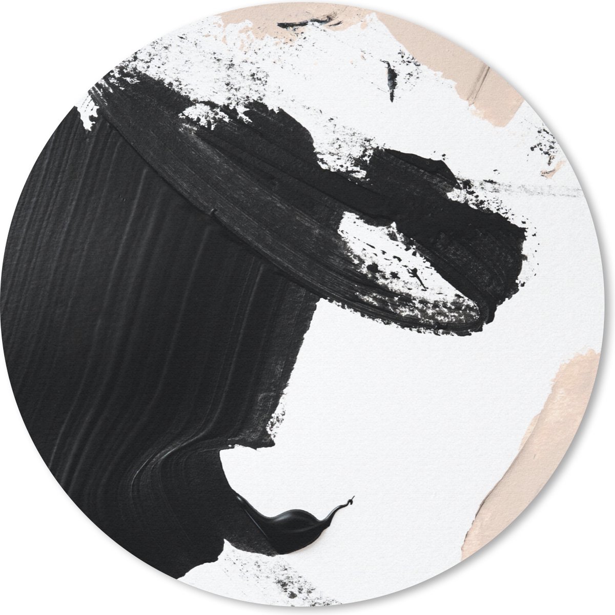 Muismat rond 50x50 cm - Mousepad Verf - Design - Abstract - Ronde muismatten