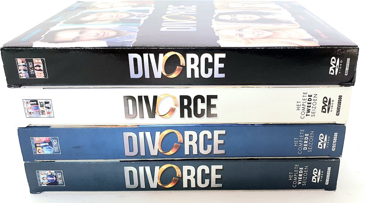 Divorce Seizoen 1 t/m 4 Complete TV Serie. DVD-Collectie 13 Discs 4 Boxen!