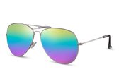 Cwi Zonnebril Unisex Piloot Zilver (cwi2133)