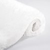 Badmat, wollig, badmat, antislip, ultrazacht, absorberend, badmat, waterabsorberend, hoogpolig, 40 x 60 cm, wit, 1 stuk