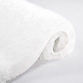 Badmat, wollig, badmat, antislip, ultrazacht, absorberend, badmat, waterabsorberend, hoogpolig, 40 x 60 cm, wit, 1 stuk