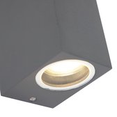 QAZQA baleno - Moderne Wandlamp Up Down voor buiten - 2 lichts - D 9 cm - Antraciet - Buitenverlichting