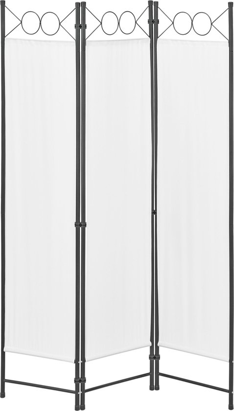 Tuinscherm Chica - Scheidingswand - 171x120 cm - Wit - Staal en Polyester - Waterafstotend - Discreet Design