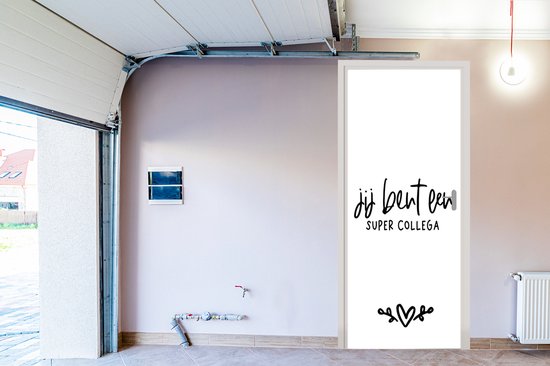 Autocollant de porte Collègue - Citations - Vous êtes un excellent collègue - Dictons - 95x235 cm - Poster de porte