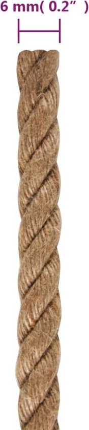 vidaXL Corde 250 m de long 6 mm d'épaisseur Jute