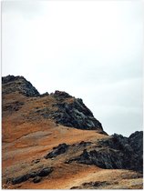 Poster (Mat) - Bergens - Stenen - Lucht - Wolken - 60x80 cm Foto op Posterpapier met een Matte look