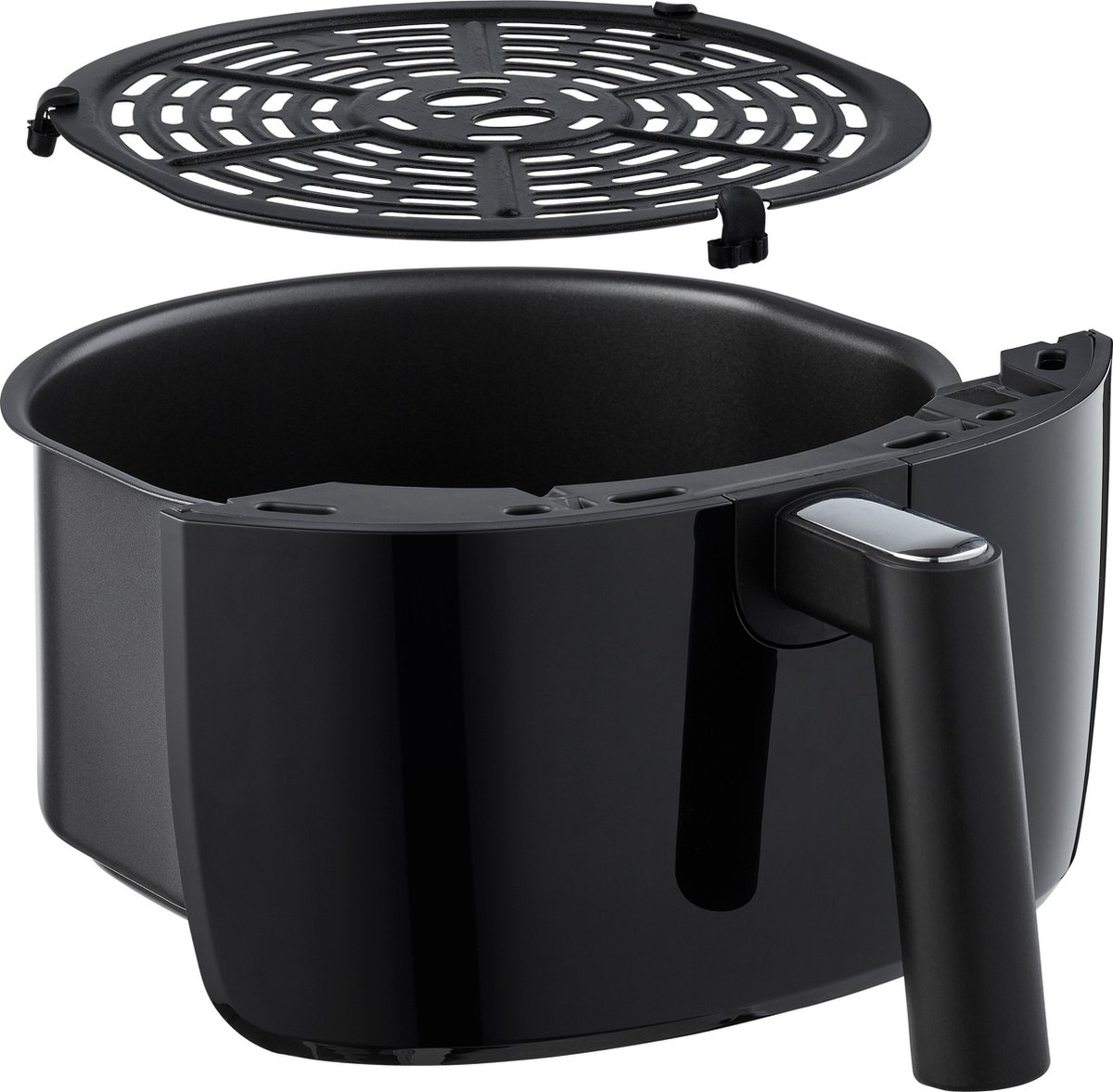 Afbeelding 3 van Inventum GF320HLD - Airfryer - Hetelucht friteuse - 3,2 liter - 8 automatische programma's - 80 tot 200 graden - PFAS vrij - 1300 watt - Zwart/RVS